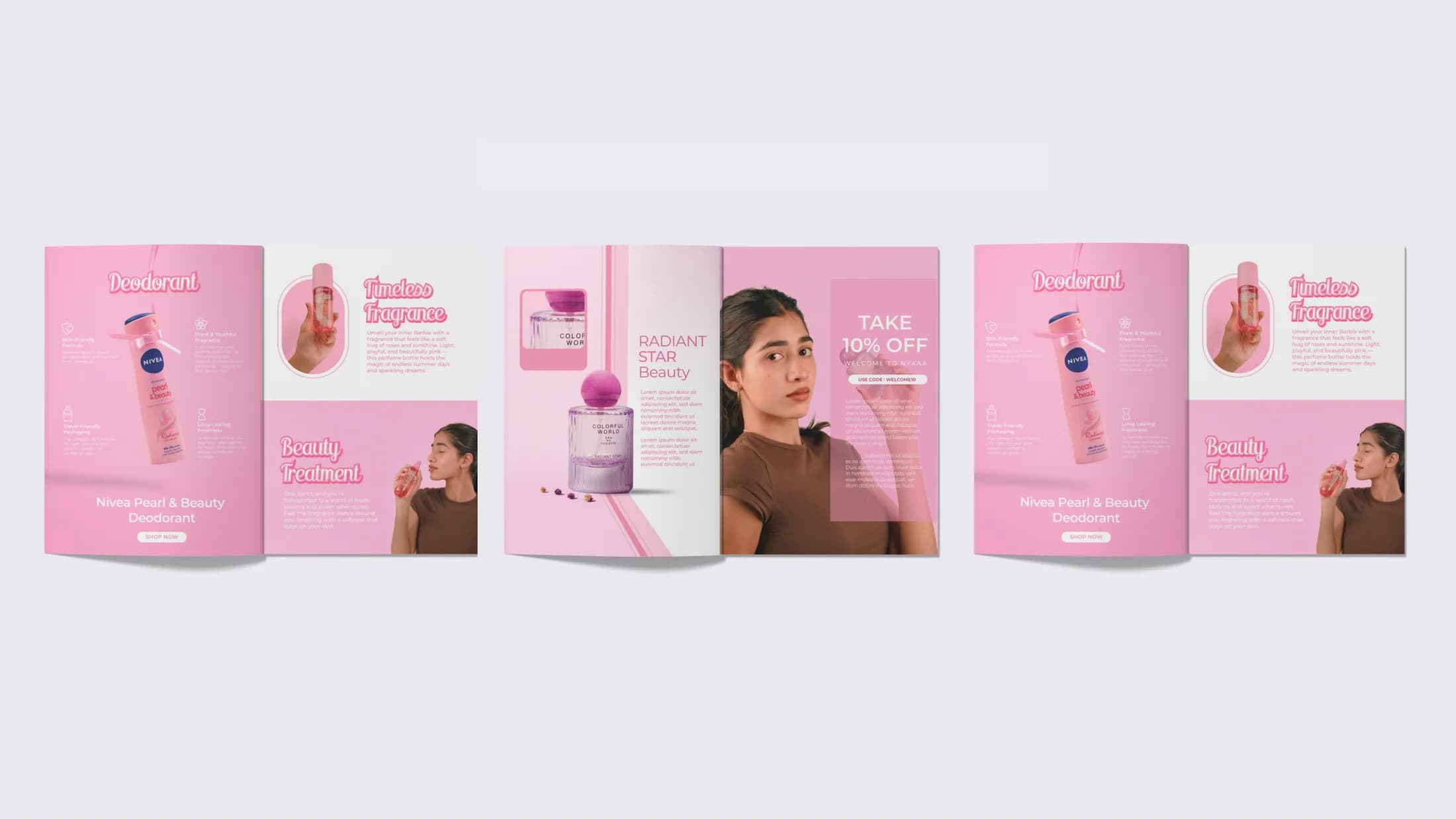 The full catalog fanned out spread by spread
